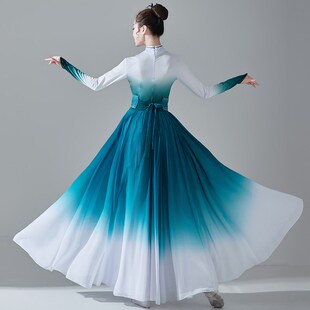 少数民族蒙族舞大摆裙剧目艺 演出服女成人A新款 新品 蒙古舞蹈服装