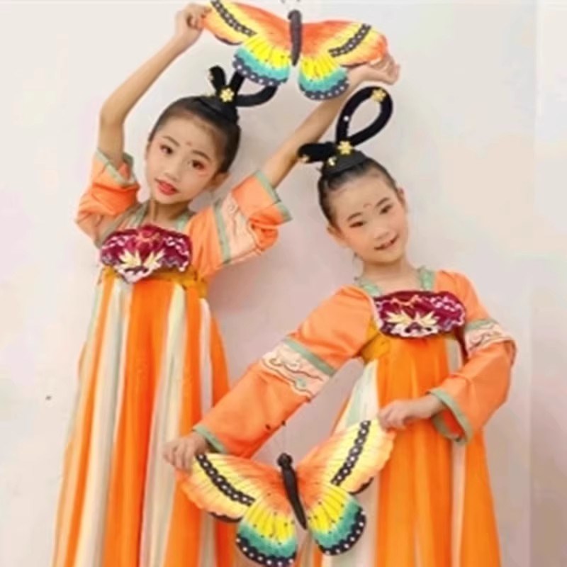 新品醉春风戏蝶演出服同s款六一儿童蝶舞飞扬表演服古典舞蹈服蝴图片