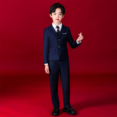 中大童洋气帅气英伦儿童钢N琴演奏演出朗诵主持 套装 新品 男童西装