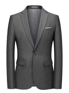 新选橙色一粒扣小西装外套男特大码修身歌L手舞台演出亮色影楼拍