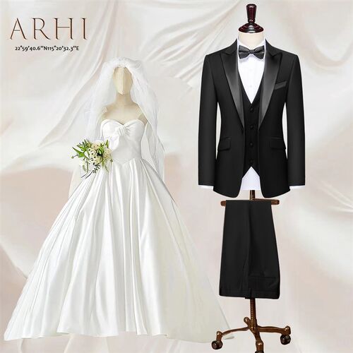 新选ARHI婚礼西装店塔士多晚礼服新郎结婚西装男套装宴.会正装西