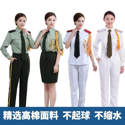 精选军鼓乐队礼服衬衫夏文工团演出服鼓号队仪仗队升旗手乐团服装