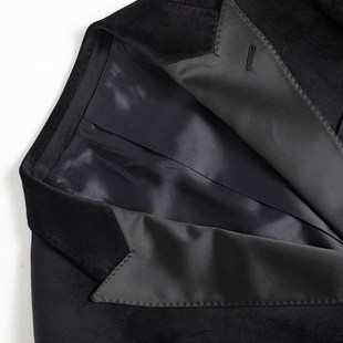 新选男士e塔士多礼服布朗艾伦金丝绒西服新郎结婚天鹅绒西装男