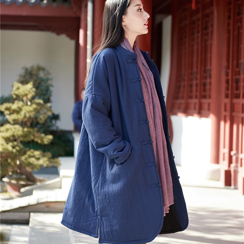 新选太极服女秋冬季太极拳练功服K加厚新款比赛高端棉麻