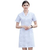 医师长款 工作服男女医生服实验服短袖 W护士美容口 白大褂长袖 新品