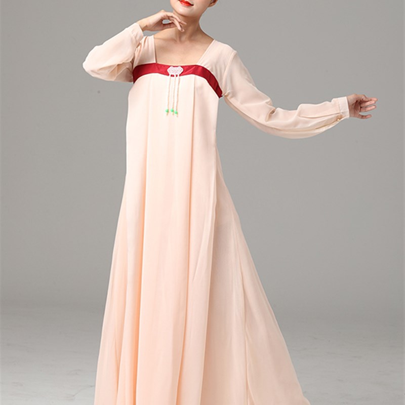 新选丽人行成人古典舞演出服女飘逸中国风民族P舞蹈表演服装儿童