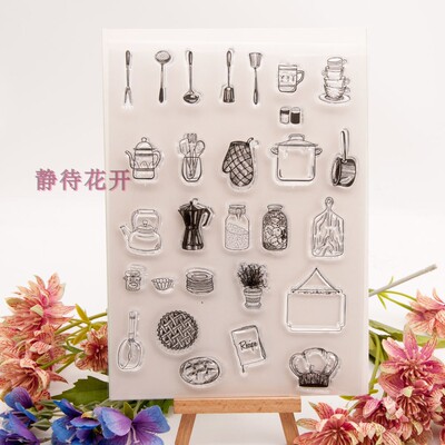透明印章 DIY 手账scrapbook剪贴本成品章图章 T1961