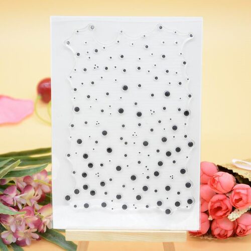 透明印章 scrapbook DIY相册卡片手帐橡皮章成品章图章 圆点背景