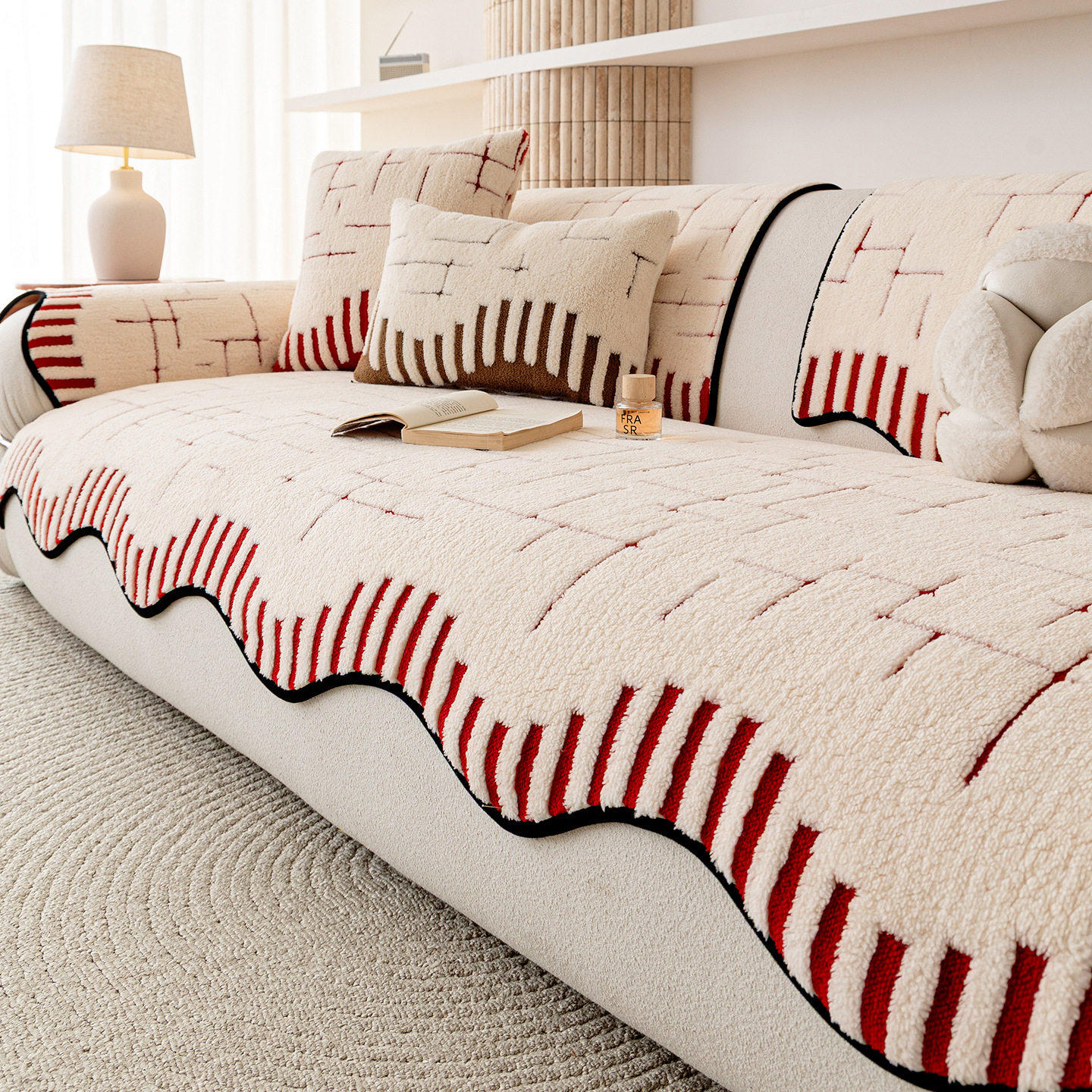 冬季舒棉绒加厚毛绒沙发垫2025新款坐垫套罩直排防猫抓皮沙发盖布,居家布艺,沙发垫,淘宝优惠券,粉丝福利购,淘宝优惠卷