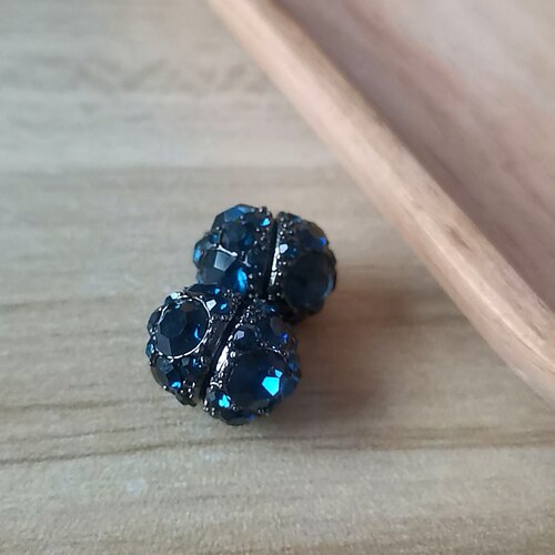 复古无痛磁吸墨蓝耳夹