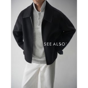 超精纺100%羊毛老钱新贵秋冬重磅外套夹克 26SS黑标 SEE ALSO