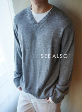 SEE ALSO『国王的礼物』超精纺绵羊毛老钱新贵假两件拼接V领毛衣