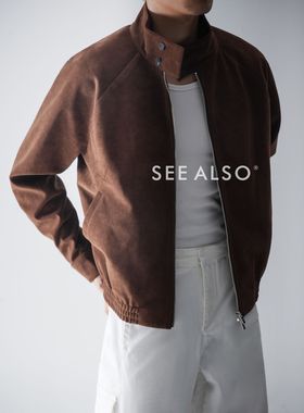 SEE ALSO『黑标旗舰』复古麂皮绒G9哈林顿老钱新贵廓形夹克外套