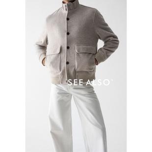 羊毛老钱新贵松弛双口袋廓形保暖毛呢夹克外套 慈善款 SEE ALSO