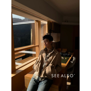 反羊绒真皮新贵老钱风双口袋工装 冬日限定 夹克皮衣 ALSO SEE