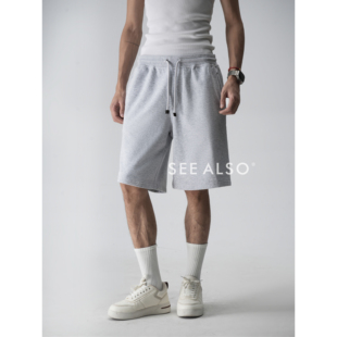 卫裤 SEE 新贵感老钱松弛真皮运动百搭休闲短裤 BC高定系列 ALSO