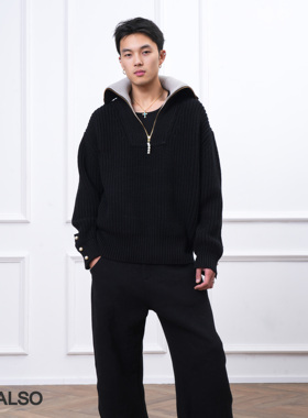 SEE ALSO 25高奢新品飞行胸针针织衫珍珠大翻领慵懒休闲毛衣SA059