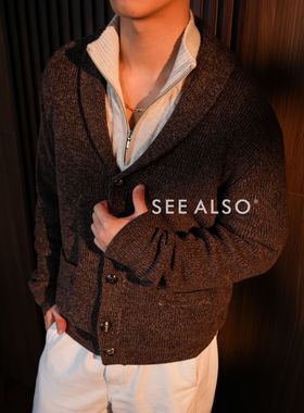 SEE ALSO『BC古堡盾徽』新贵青果领棉麻混纺排扣道袍翻领开衫毛衣