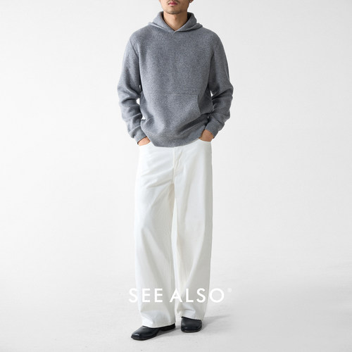 秋冬保暖老钱新贵连帽针织毛衣男