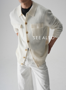 SEE ALSO『时装周限定』超精纺丝光绵羊毛老钱针织翻领夹克毛衣