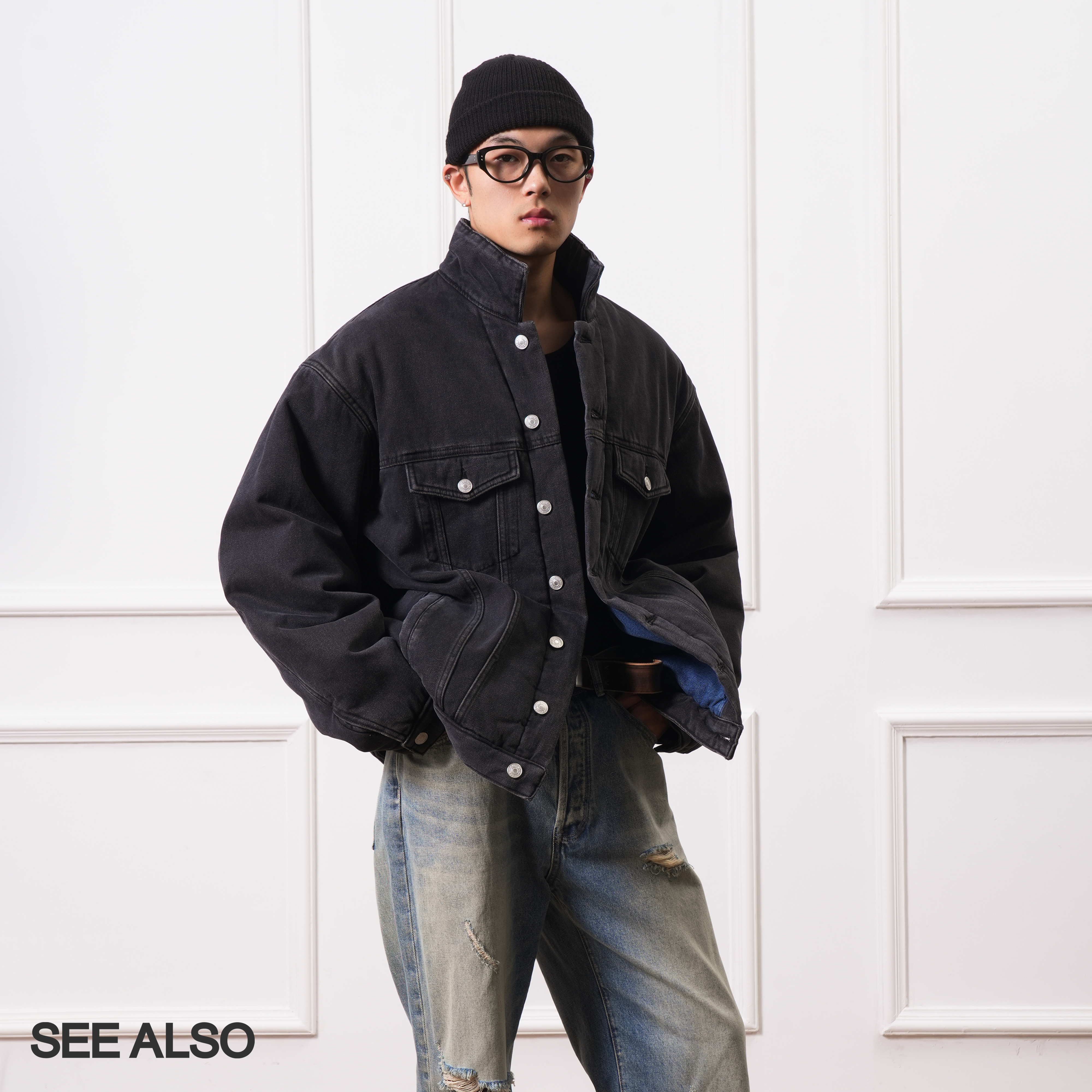 SEE ALSO 秋冬复古做旧感加厚保暖休闲百搭牛仔棉服夹克 LD4322