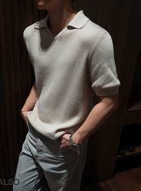 SEE ALSO 翻领透气长绒棉新贵老钱短袖优雅松弛商务针织Polo衫男
