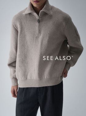 SEE ALSO『国王的礼物』老钱风苎麻新贵松弛半拉链长袖保暖毛衣