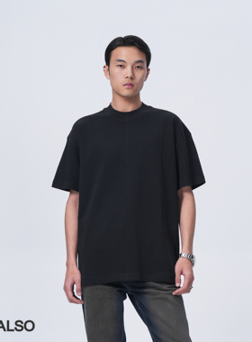 SEE ALSO 虾线基础纯色重磅百搭短袖男女纯棉高级情侣t恤LD3490