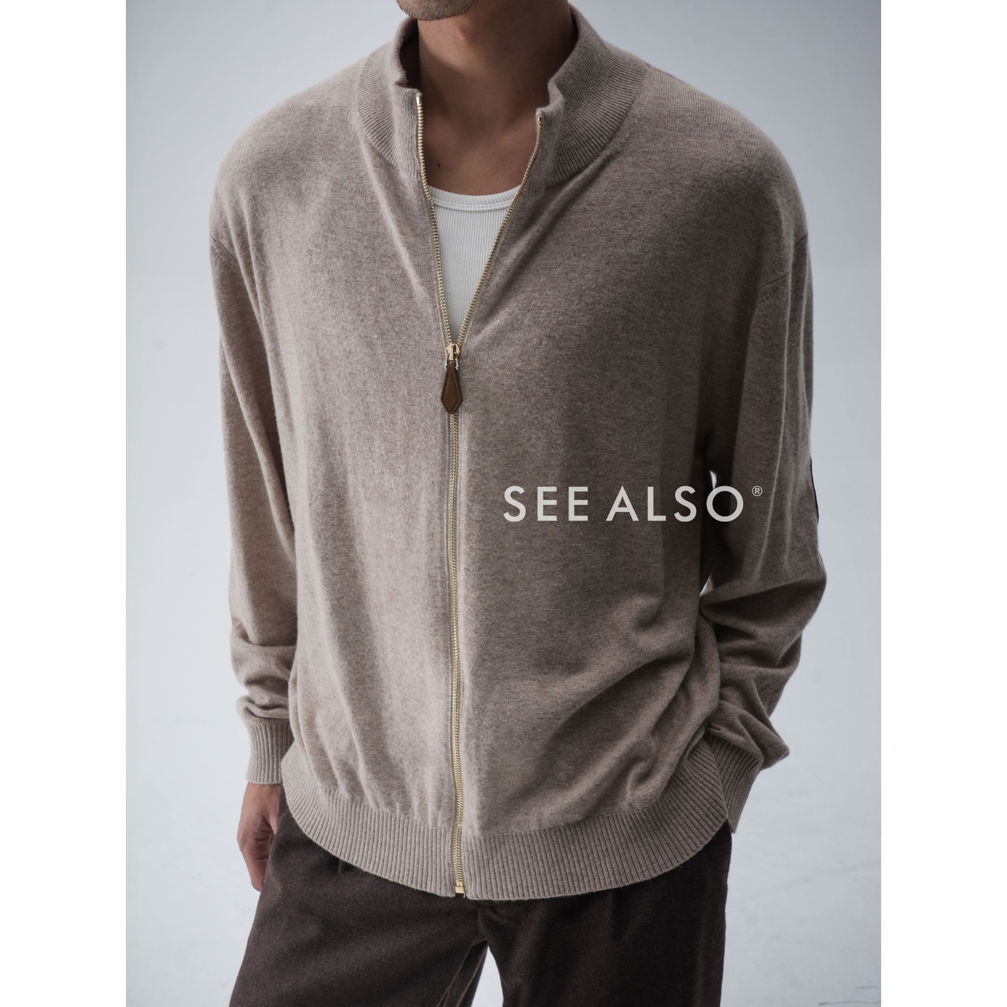 SEEALSO绵羊毛翻领真皮真皮保暖