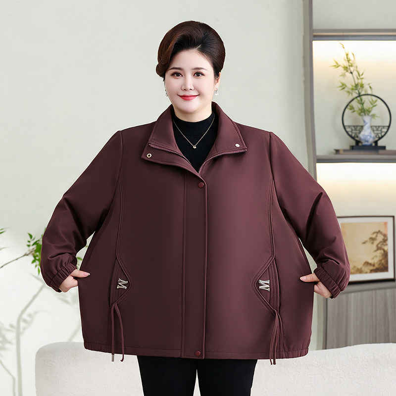 200斤胖妈妈春秋女装外套
