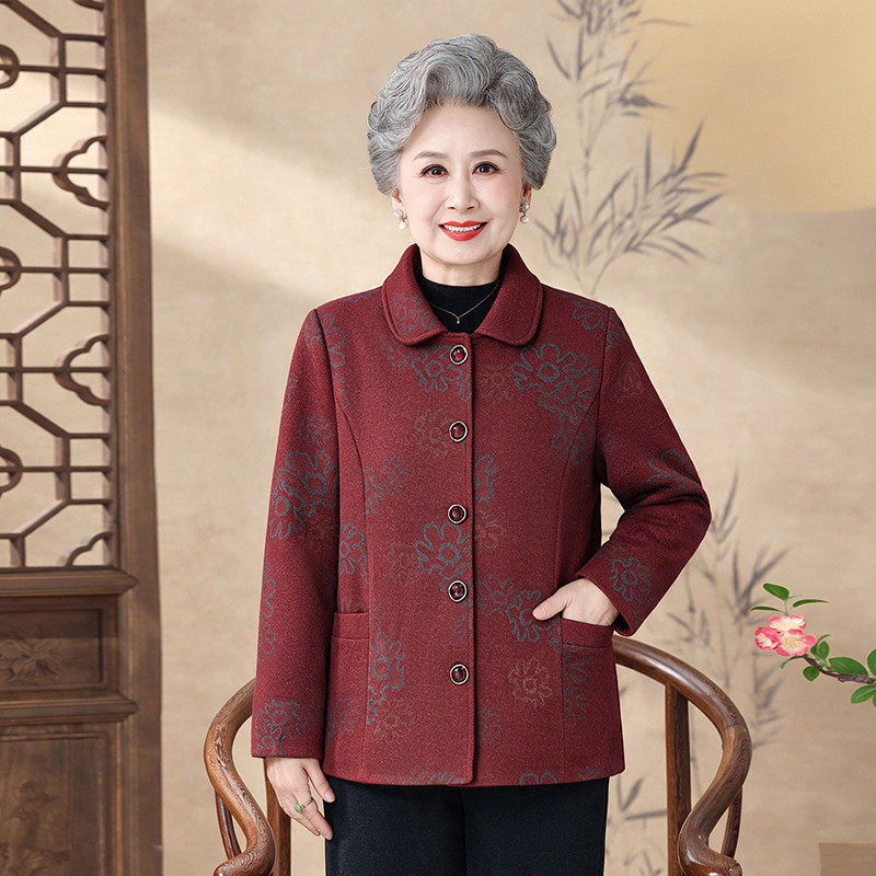 200斤胖妈妈加肥加大码长袖外套