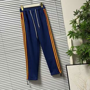 百搭直筒长裤 宽松抽绳休闲裤 12运动风条纹拼接卫裤 1120