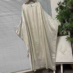 0226-51法式宽松长袍贵族圆领连衣裙日常长袖气质风女士随性简约