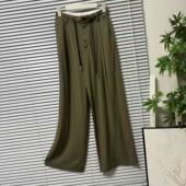 百搭垂坠感阔腿长裤 0128 20法单专柜高品极简风含天丝直筒裤 舒适