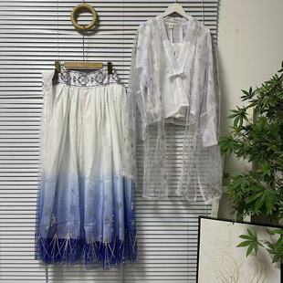 仙气全套改良女生中国古风四件套装 1219 42汉服原创齐胸襦裙夏季