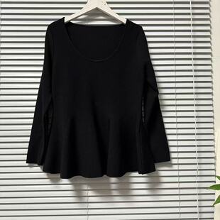 经典 0325 简约风优雅时尚 圆领针织衫 12原创设计宽松日常通勤女装