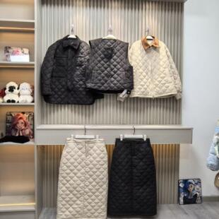 MONA马甲棉衣半裙 短款棉服套装女小个子 2024冬季新款