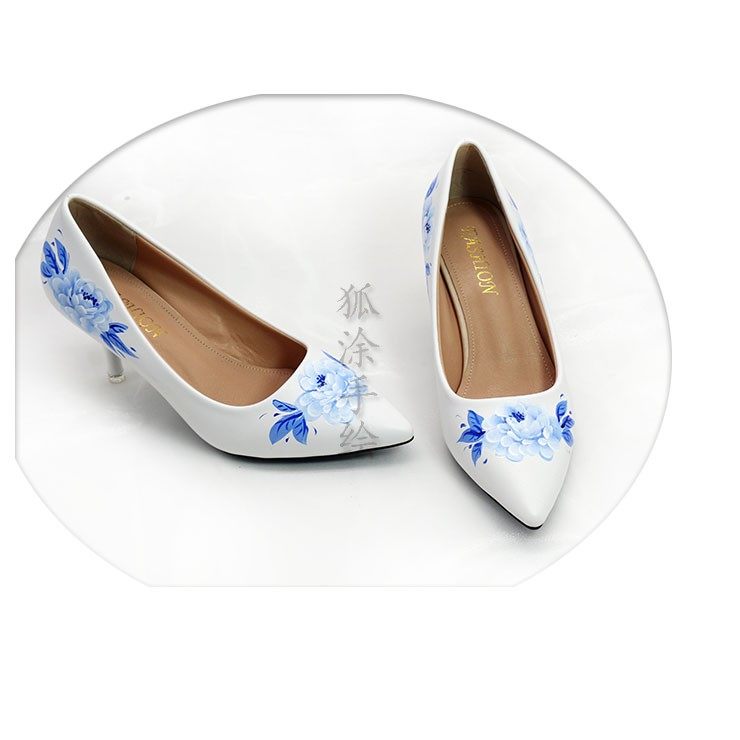 单鞋复古国潮手绘原创