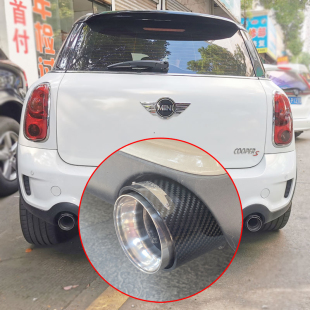 R56 尾喉排气管套汽车装 F56 one改装 饰用品 F55 适用宝马迷你MINI