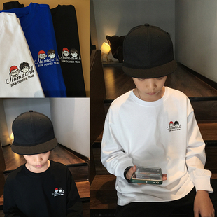 中大童长袖T恤趣味卡通灌篮高手动漫纯棉嘻哈儿童打底衫男童上衣