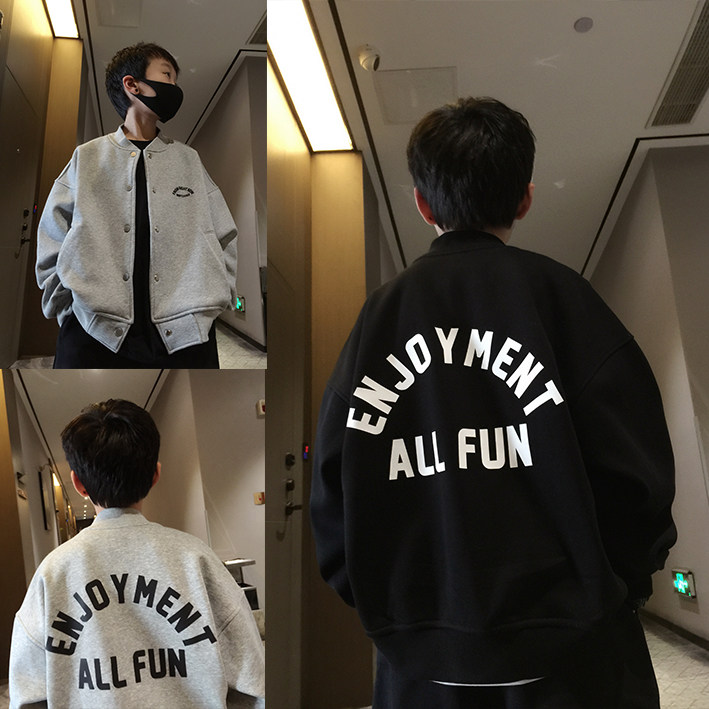 男童加绒外套潮牌立体字母儿童棒球服嘻哈街舞夹克中大童运动卫衣,童装/婴儿装/亲子装,夹克/皮衣,淘宝优惠券,粉丝福利购,淘宝优惠卷