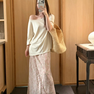 KAPOK-温柔氛围感法式甜美碎花百搭半身裙26456