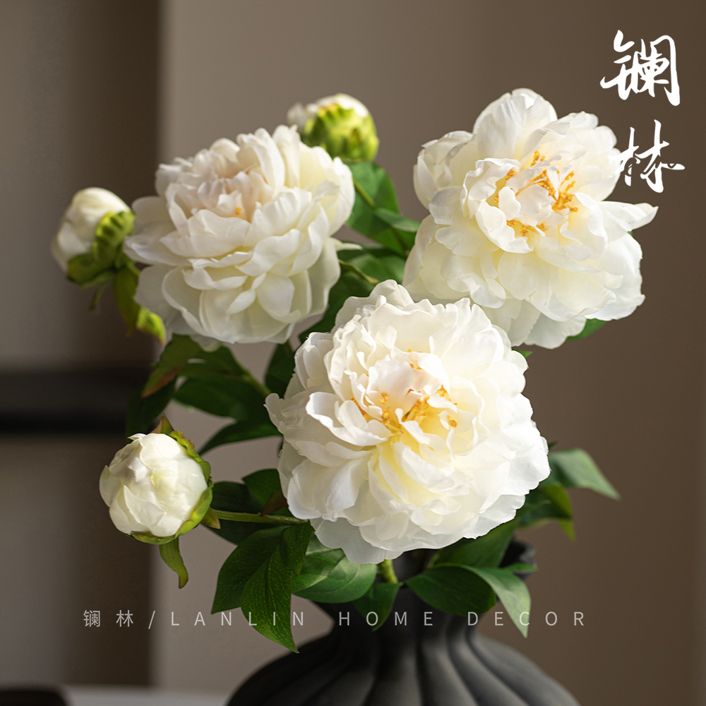 新中式仿真花仿真牡丹客厅家居