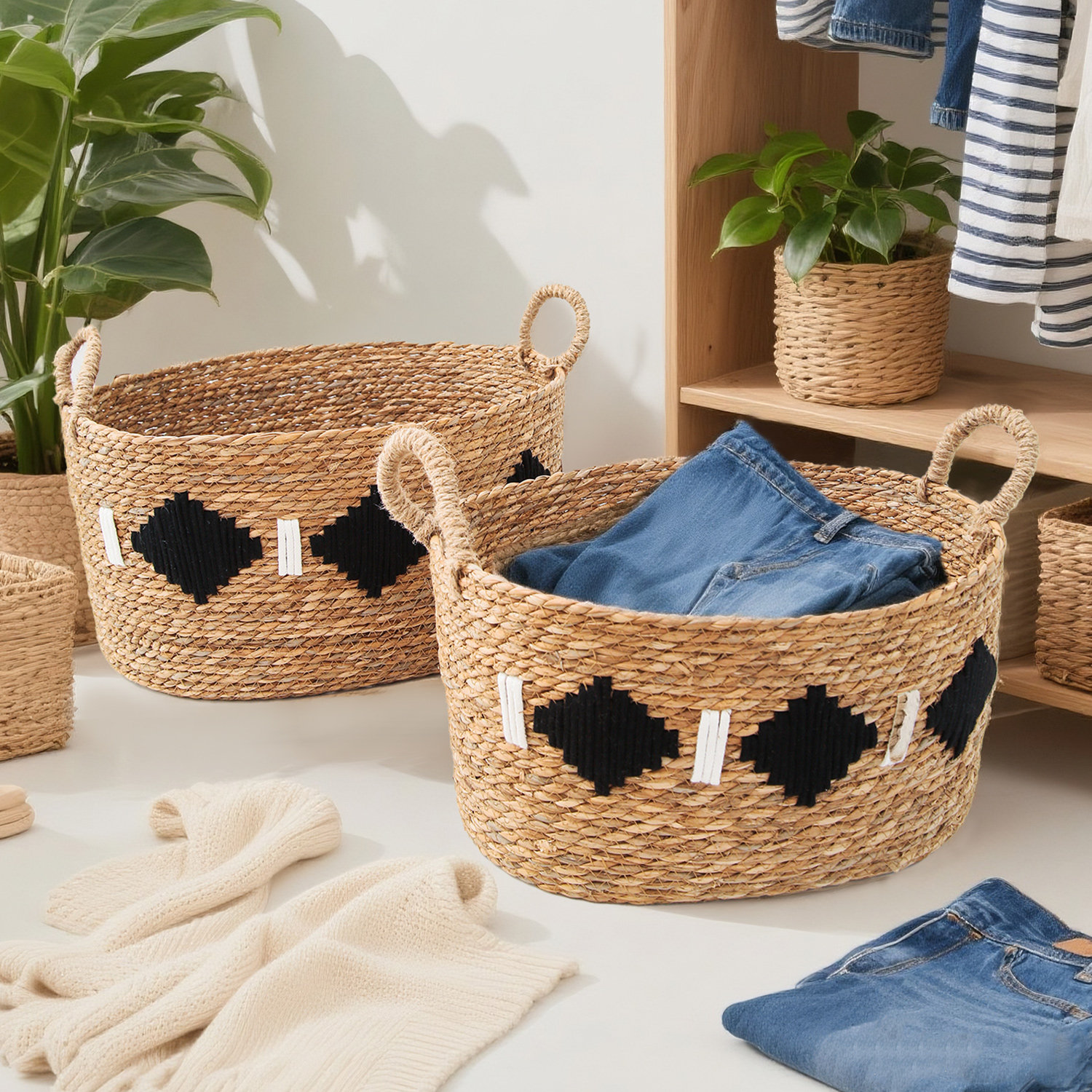 复古脏衣篮大容量藤编脏衣篓高颜值草编筐家用杂物玩具整理收纳筐,收纳整理,脏衣篮,淘宝优惠券,粉丝福利购,淘宝优惠卷