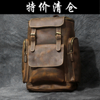 瘋馬皮男士雙肩包復(fù)古旅行