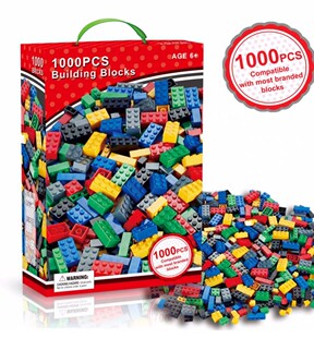 澳洲积木1000块小颗粒兼容某高益智拼装拼图场景儿童积木玩具盒装