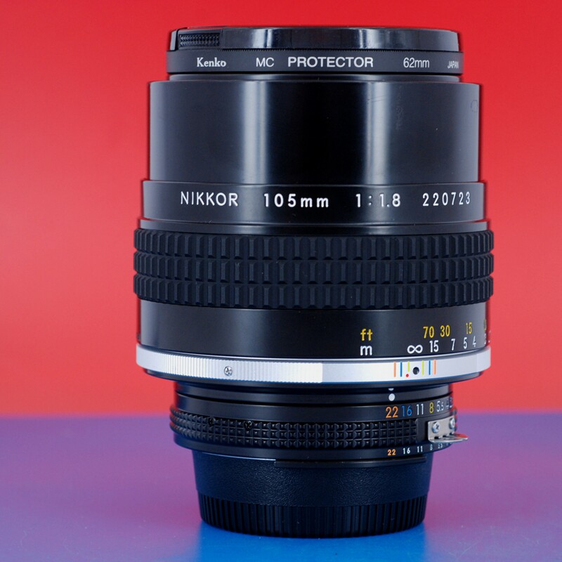 NIKON 尼康ais 105/1.8大光圈手动镜头人像镜皇105mmF1.8全幅