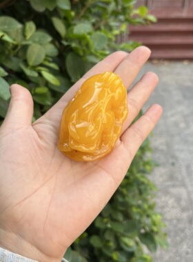 天然二代蜜蜡吊坠男女士鸡油黄皮项链二代琥珀蜜蜡招财貔貅挂坠