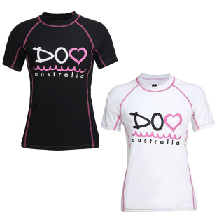 外贸原单成人短袖 防晒冲浪衣女士大童游泳上衣速干泳衣浮潜水沙滩