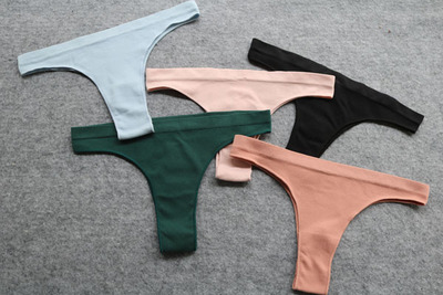 女大码形宽口健身丁字裤无